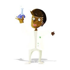 cartoon happy scientist N2