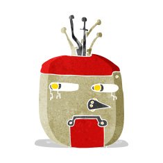 cartoon robot head N22