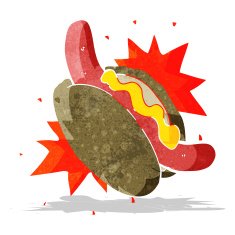 cartoon hotdog N10