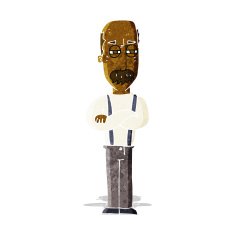 cartoon annoyed old man N10