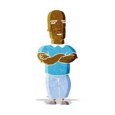 cartoon annoyed bald man N2