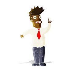 cartoon man with idea N58
