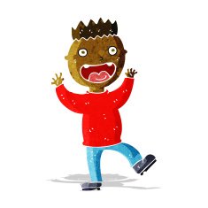 cartoon crazy happy man N2