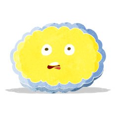 shocked cartoon cloud face