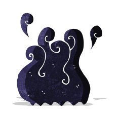 black smoke cartoon element