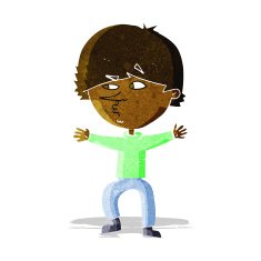 cartoon suspicious man N9