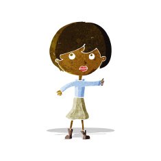 cartoon woman asking question N59