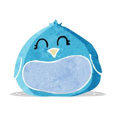 cartoon fat bird N4