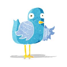 cartoon bird waving wing N2