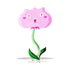 cartoon shocked flower N2