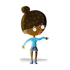 cartoon surprised woman N40