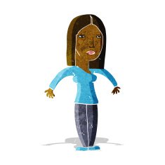 cartoon annoyed woman N35