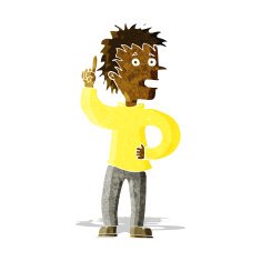cartoon boy with idea N30