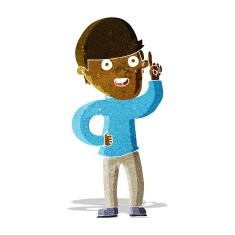 cartoon boy with idea N33