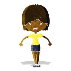 cartoon happy woman N46