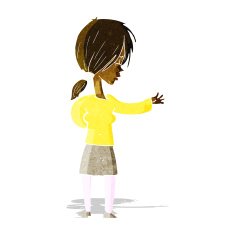 cartoon woman gesturing N4