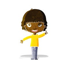 cartoon woman with idea N33