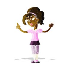 cartoon woman with idea N34