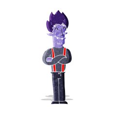 cartoon happy vampire man N4