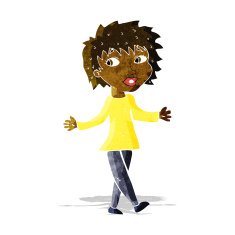 cartoon woman with no worries N5