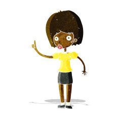 cartoon woman with idea N35