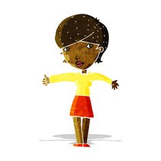 cartoon woman giving thumbs up symbol N12