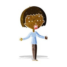 cartoon suspicious woman N4