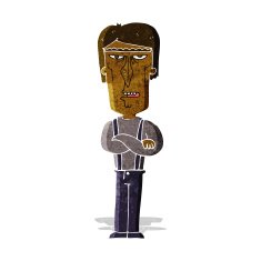 cartoon angry man N28