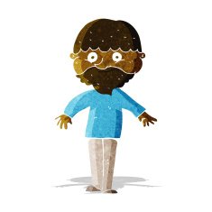 cartoon happy man N76