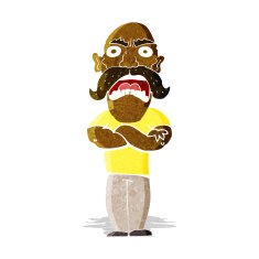 cartoon angry man N30