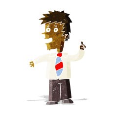 cartoon man with idea N60