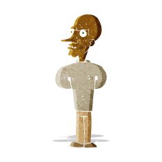 cartoon evil bald man N2