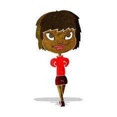 cartoon happy woman N48