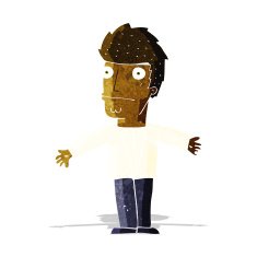 cartoon confused man N29