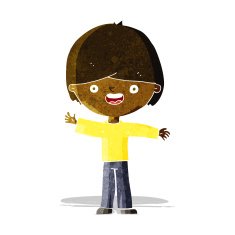 cartoon happy boy N48