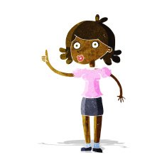 cartoon woman with idea N36
