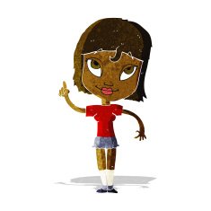 cartoon woman with idea N37