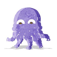 cartoon alien squid face N4