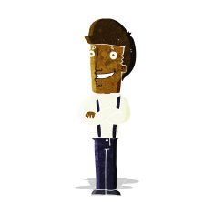 cartoon proud man N6