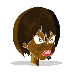 cartoon annoyed woman N37