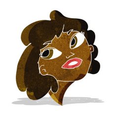 cartoon happy woman N51