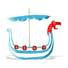 Cartoon Viking Ship N14