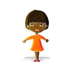 cartoon woman in dress N6