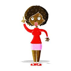 cartoon woman with idea N38