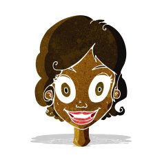 cartoon happy woman N52