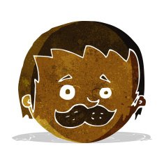 Cartoon Man With Mustache N30