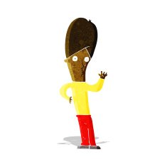 Cartoon Man Waving N10