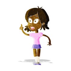 cartoon woman asking question N60