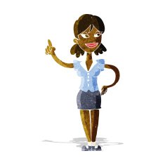 cartoon woman with great idea N4