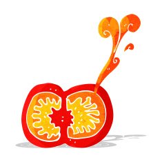 cartoon juicy tomato